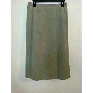 Vintage Ultra Suede Womens 14 Maxi Skirt Gray Corpcore Classiccore Careerchic